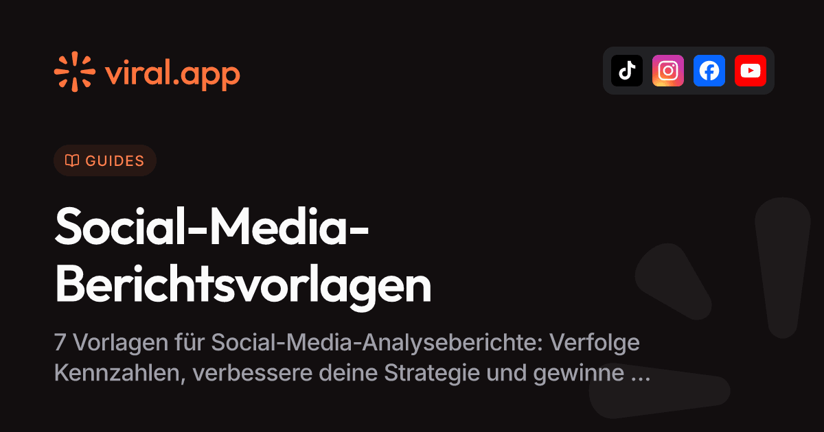 7 Vorlagen für Social-Media-Analyseberichte