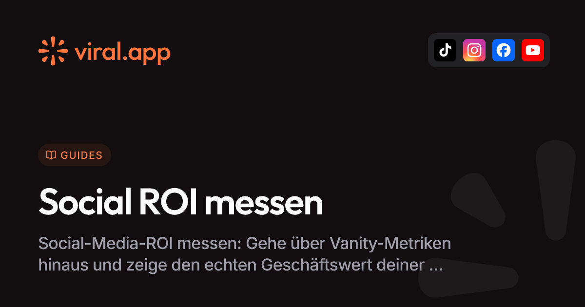 Wie du den Social Media ROI richtig misst