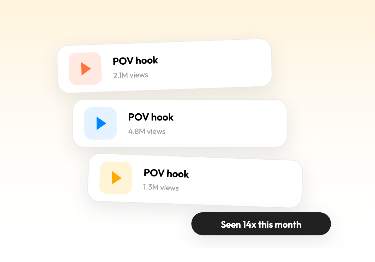 The same POV hook format repeating across three viral videos
