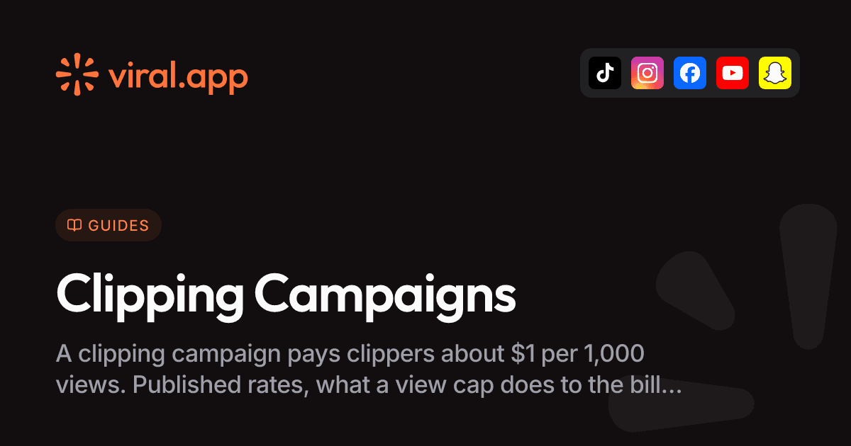 Clipping Campaigns: How They Work, Costs and Setup (2026)