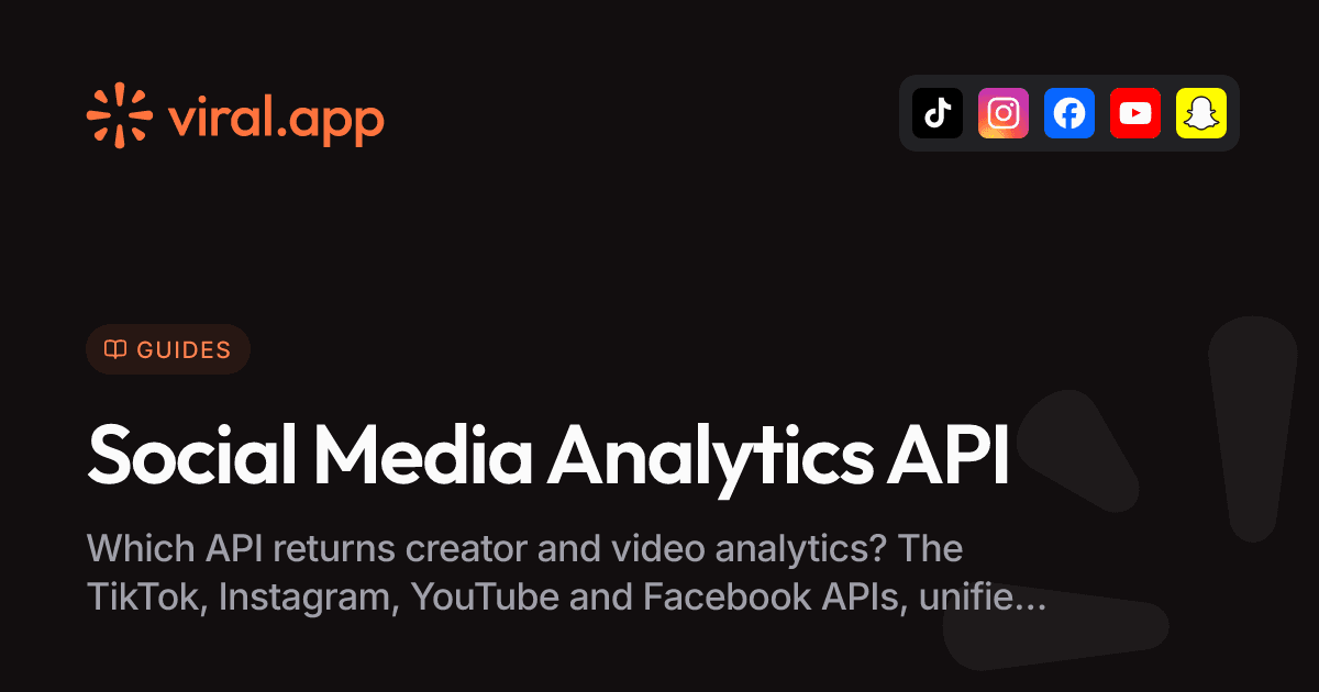 Social Media Analytics API: Official vs Unified (2026)