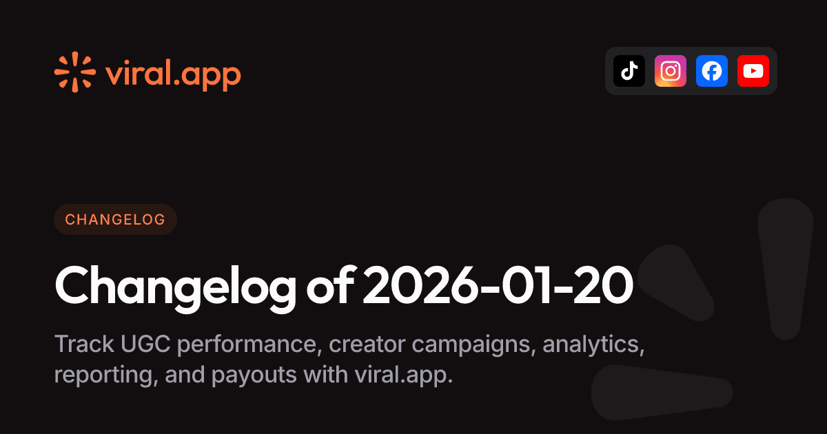 Changelog of 2026-01-20