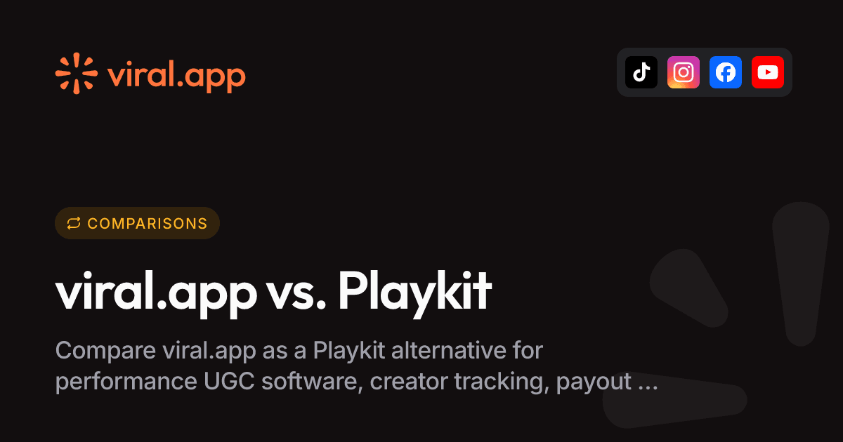 Playkit Alternative for UGC Campaigns | viral.app