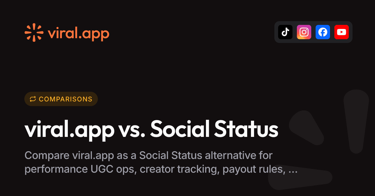Social Status Alternative for UGC Campaigns | viral.app