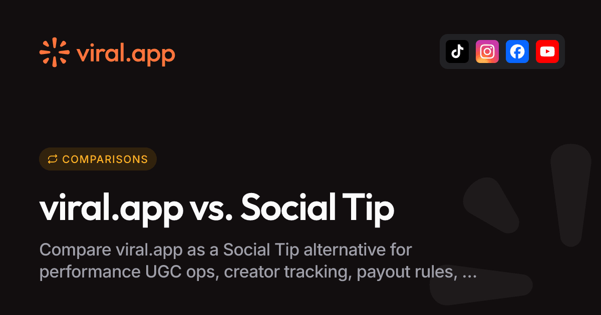 Social Tip Alternative for UGC Campaigns | viral.app