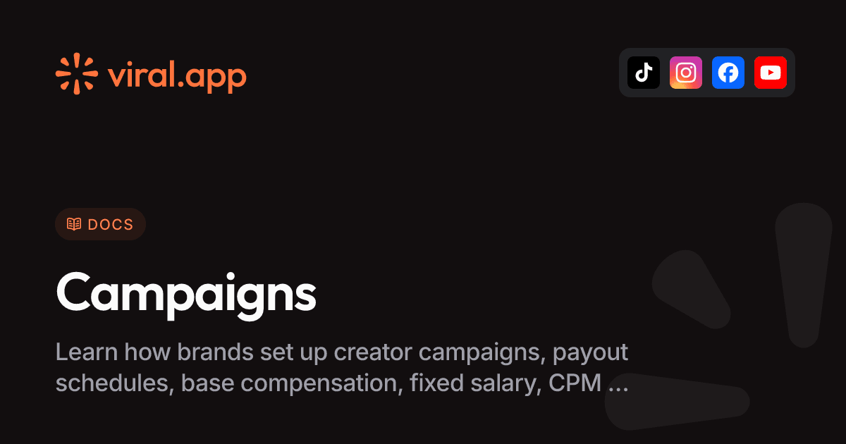Creator campaigns | Docs