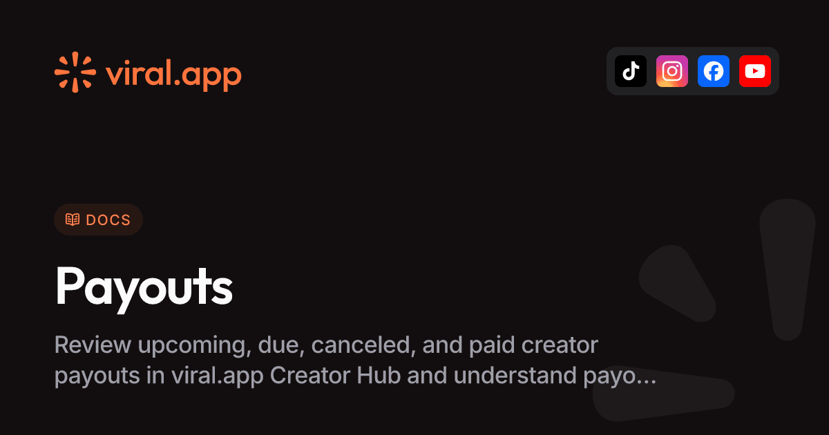 Creator payouts | Docs