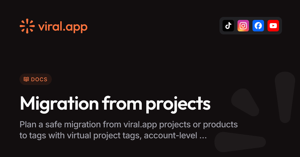 Migration from projects | Brand docs