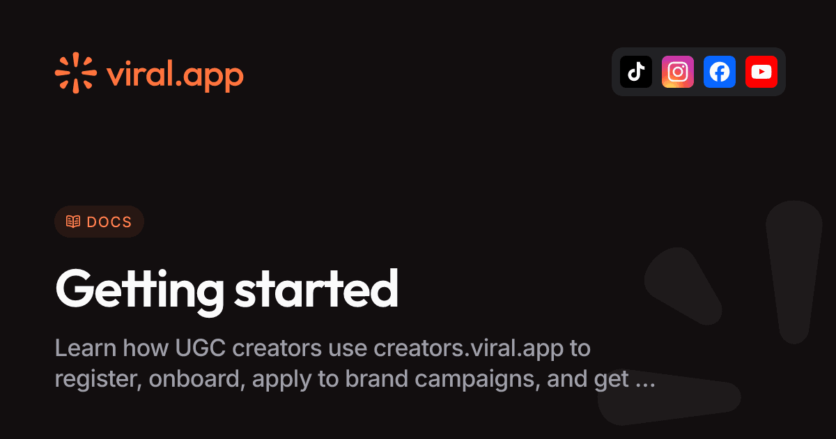 Getting started for creators | Docs