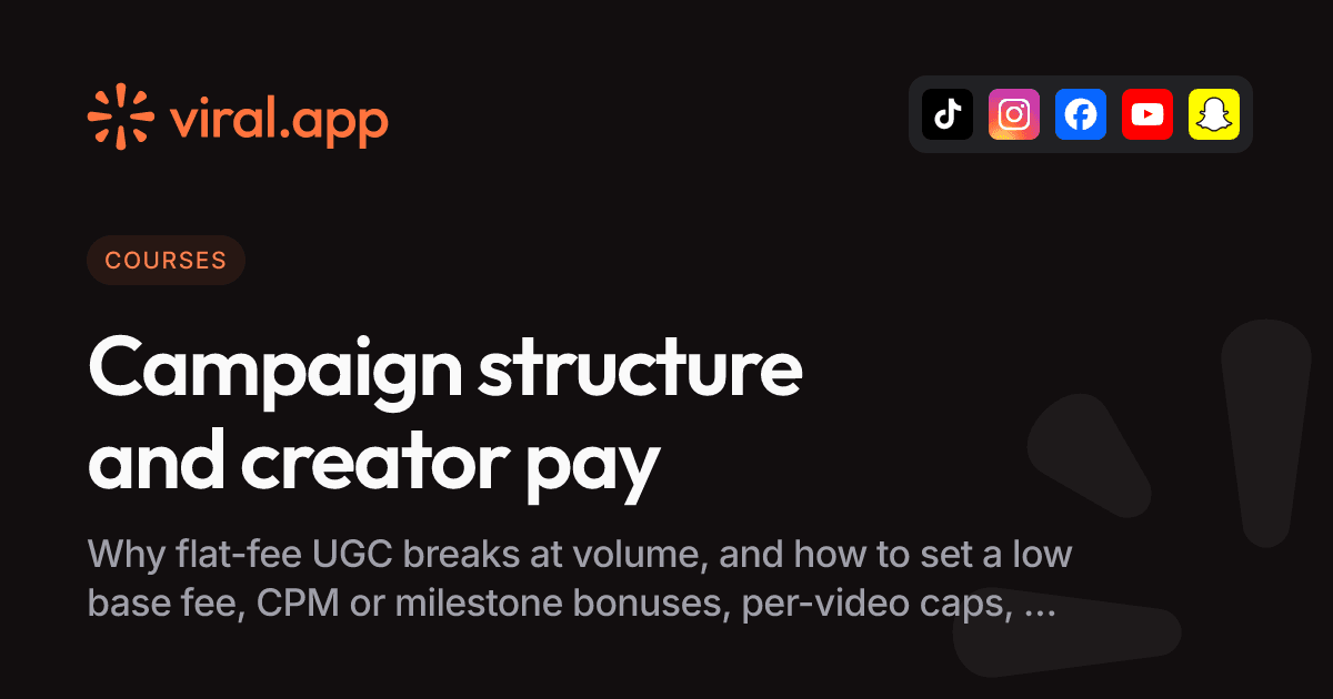 How to Pay UGC Creators: CPM, Base Fees, Bonuses | viral.app