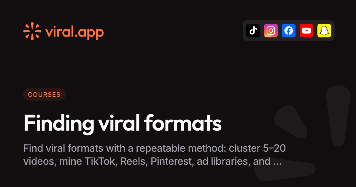 How to Find Trends on TikTok and Viral Formats | viral.app