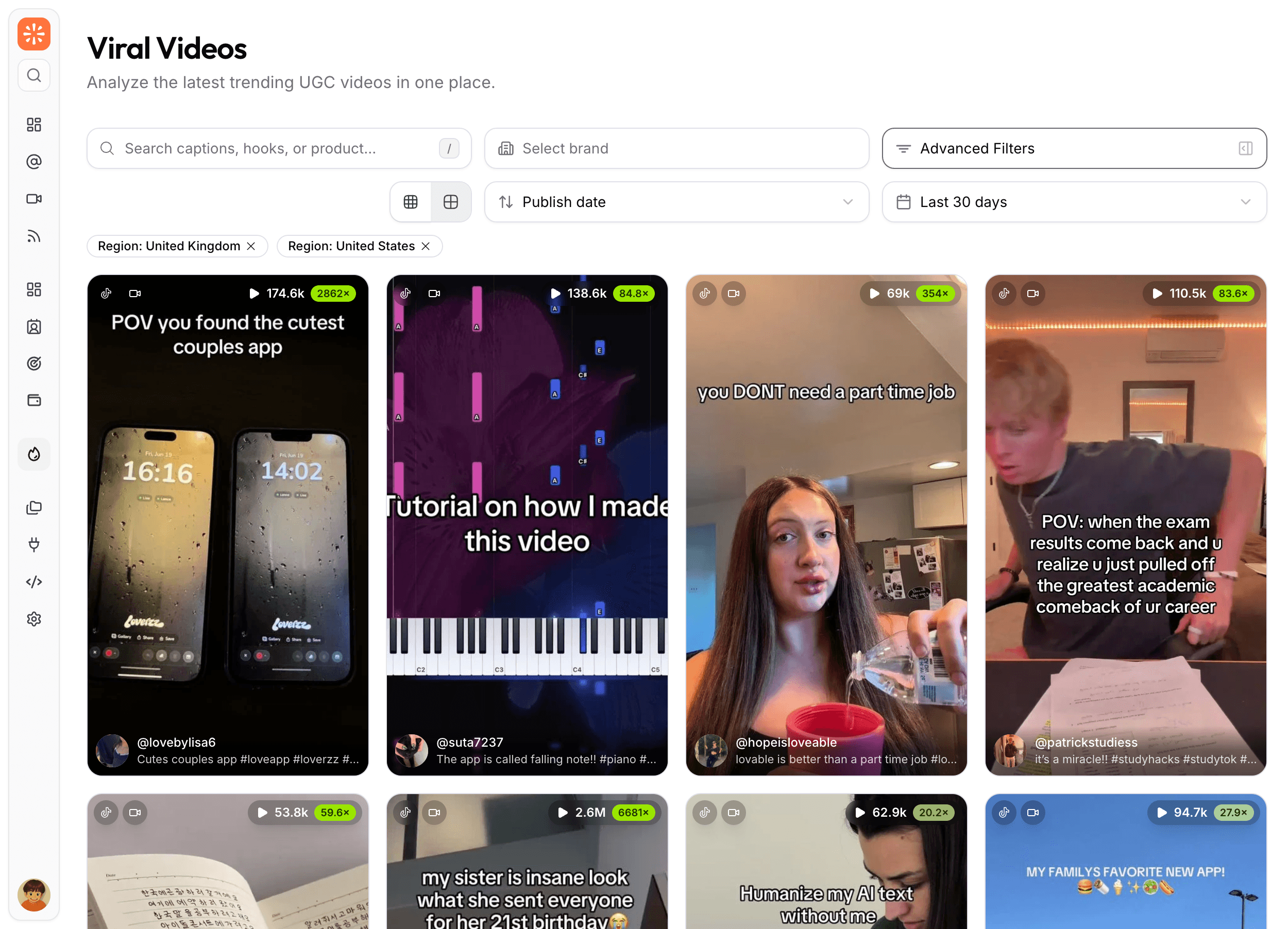 viral.app viral videos library