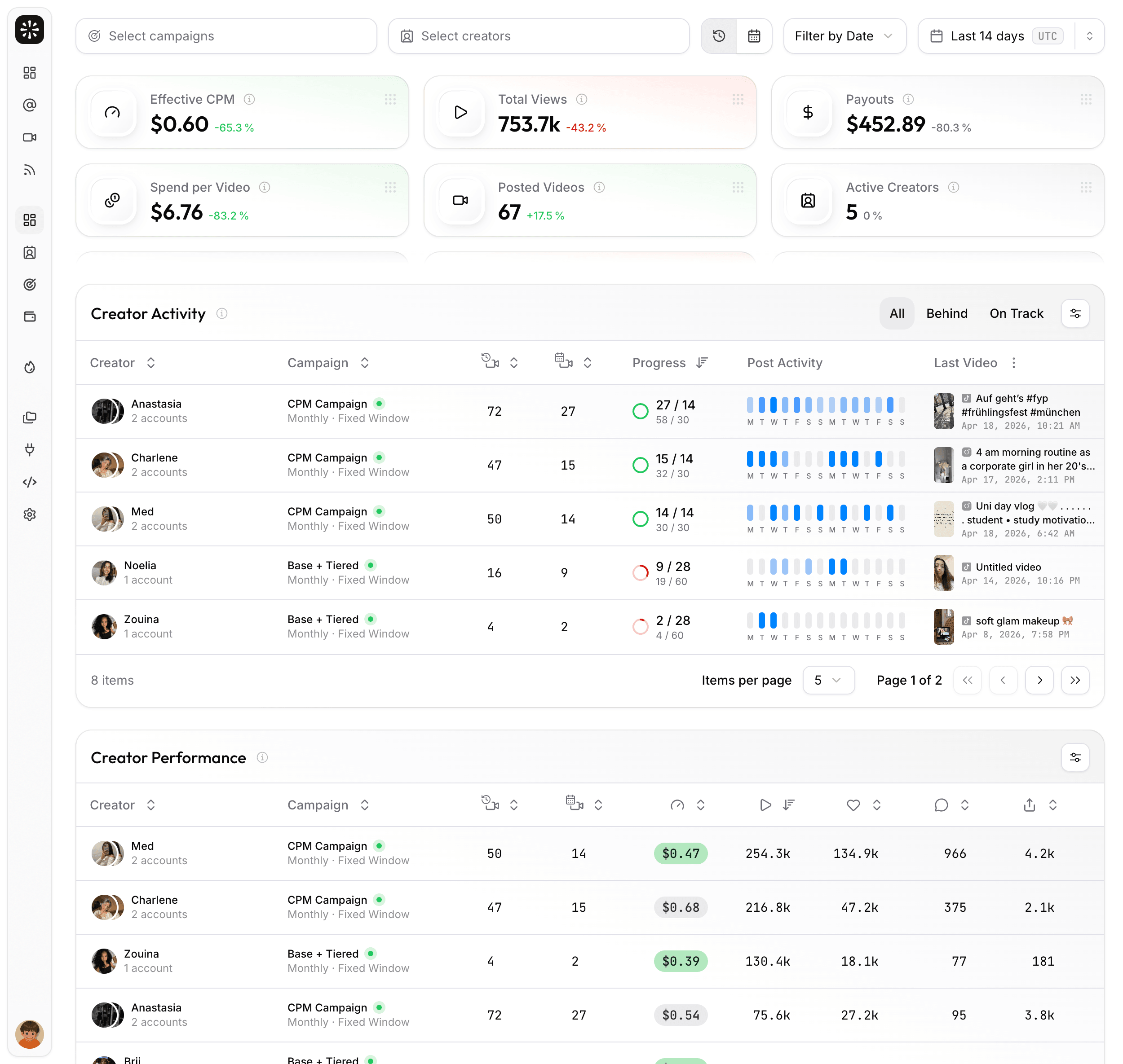 viral.app creator hub overview
