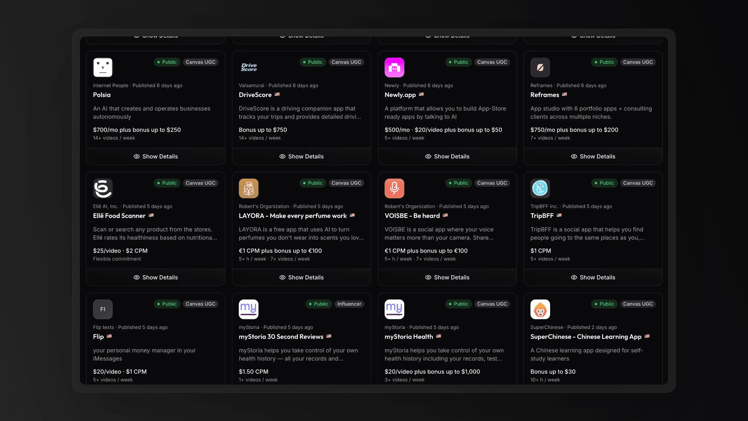 Canvas UGC Marketplace: Post Jobs, Creators Apply