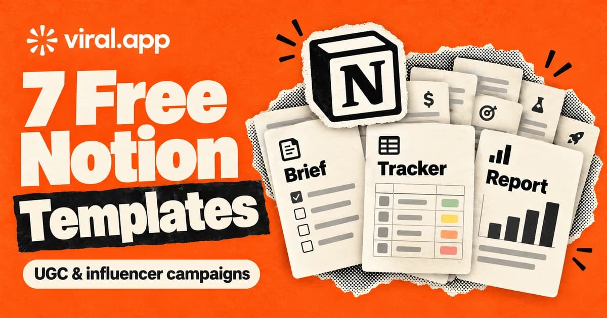 7 Free Notion Templates for UGC & Influencer Campaigns