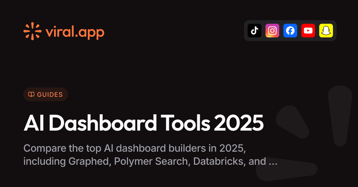 Best AI Tools for Dashboard Creation 2025 - Complete Guide