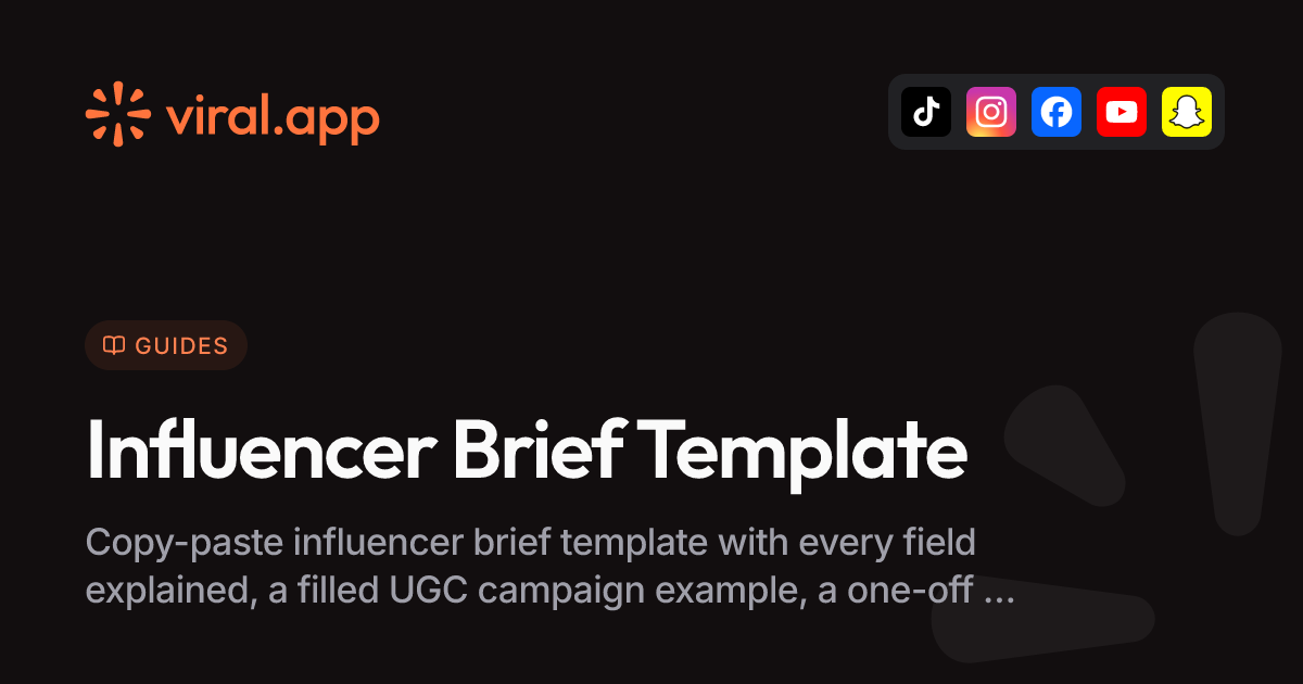 7 Influencer Brief Example Templates for 2025
