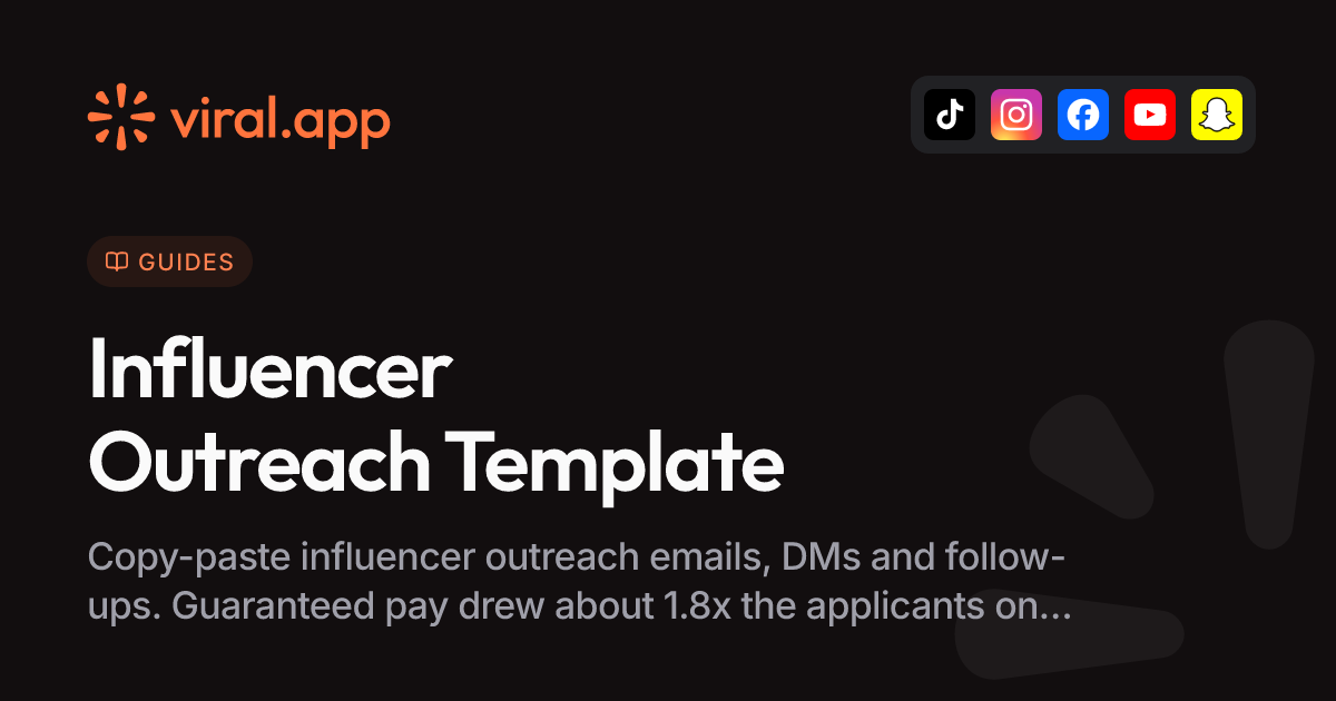Influencer Outreach Template: Scripts That Get Replies