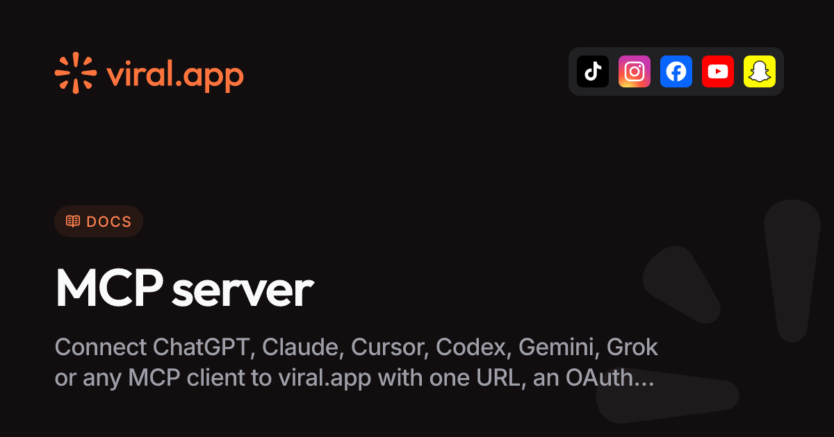 viral.app MCP server | Brand docs