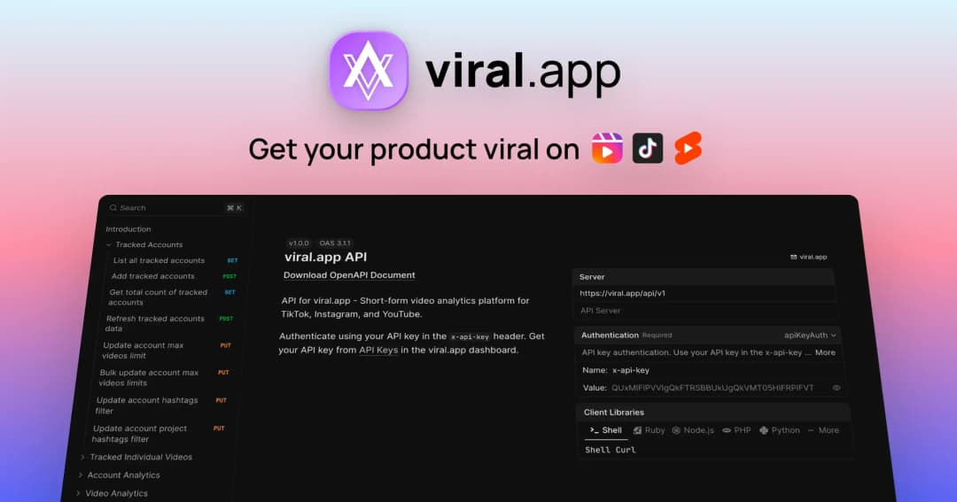 Introducing the viral.app API